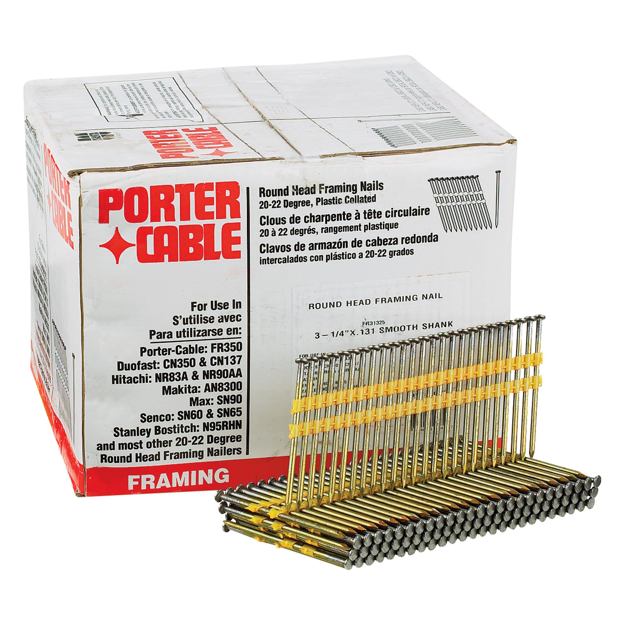 PorterCable Round Head Framing Nails — 3 1/4in. Northern Tool